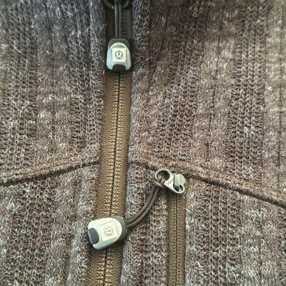 Lululemon Rara Brown Wool Fleece Lined Wool Blend Full Zip Jacket Men XL - Picture 3 of 10